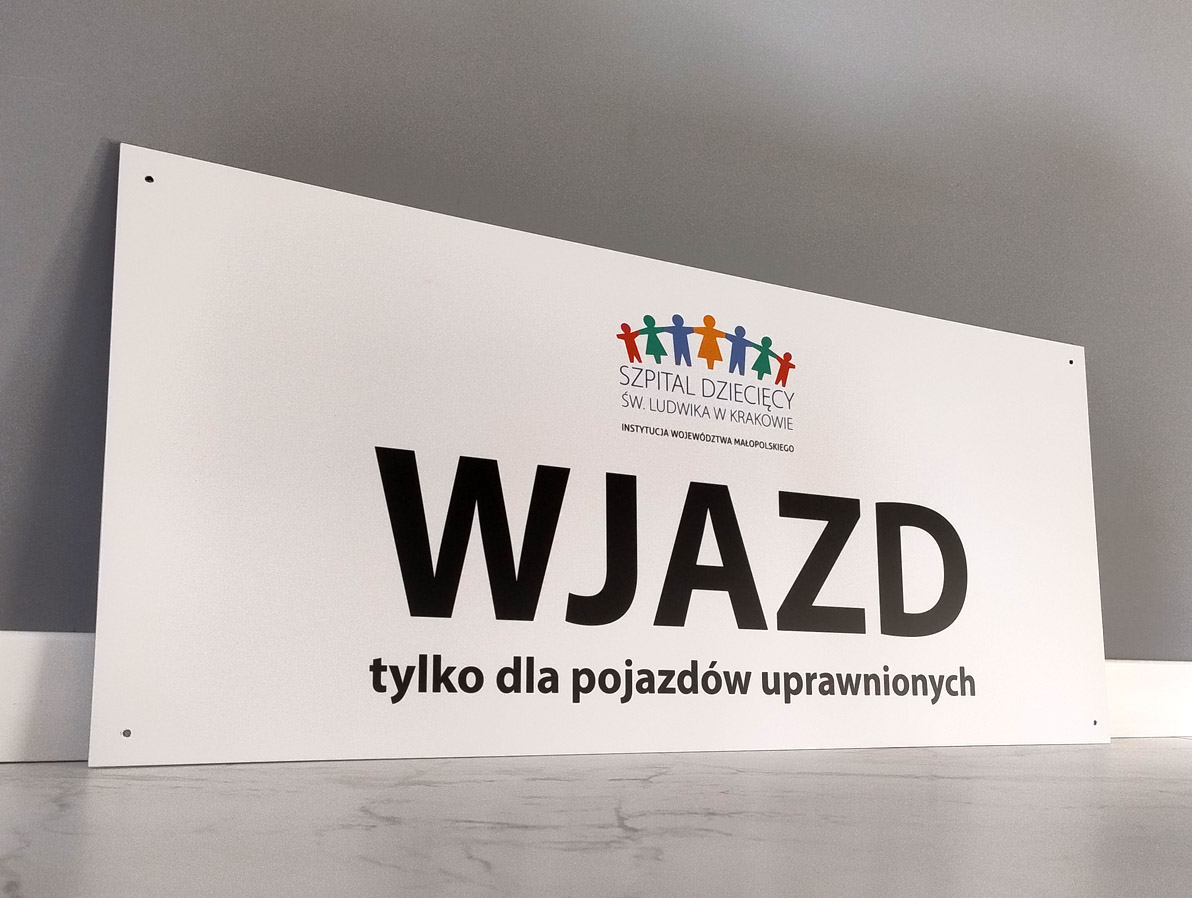 Tablica informacyjna szpital dziecięcy